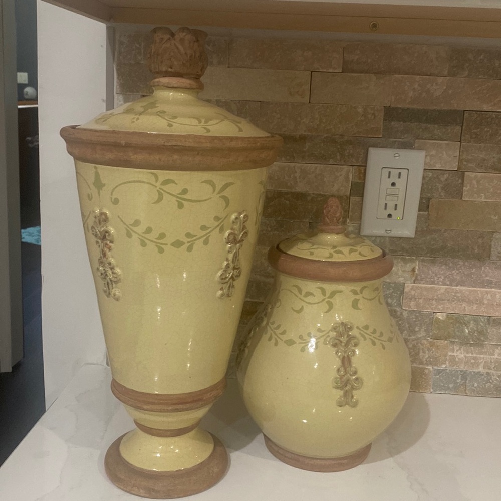 Clay pottery urns